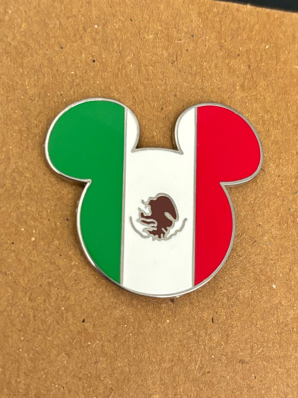 Mickey Shaped Mexico Flag Disney Pin